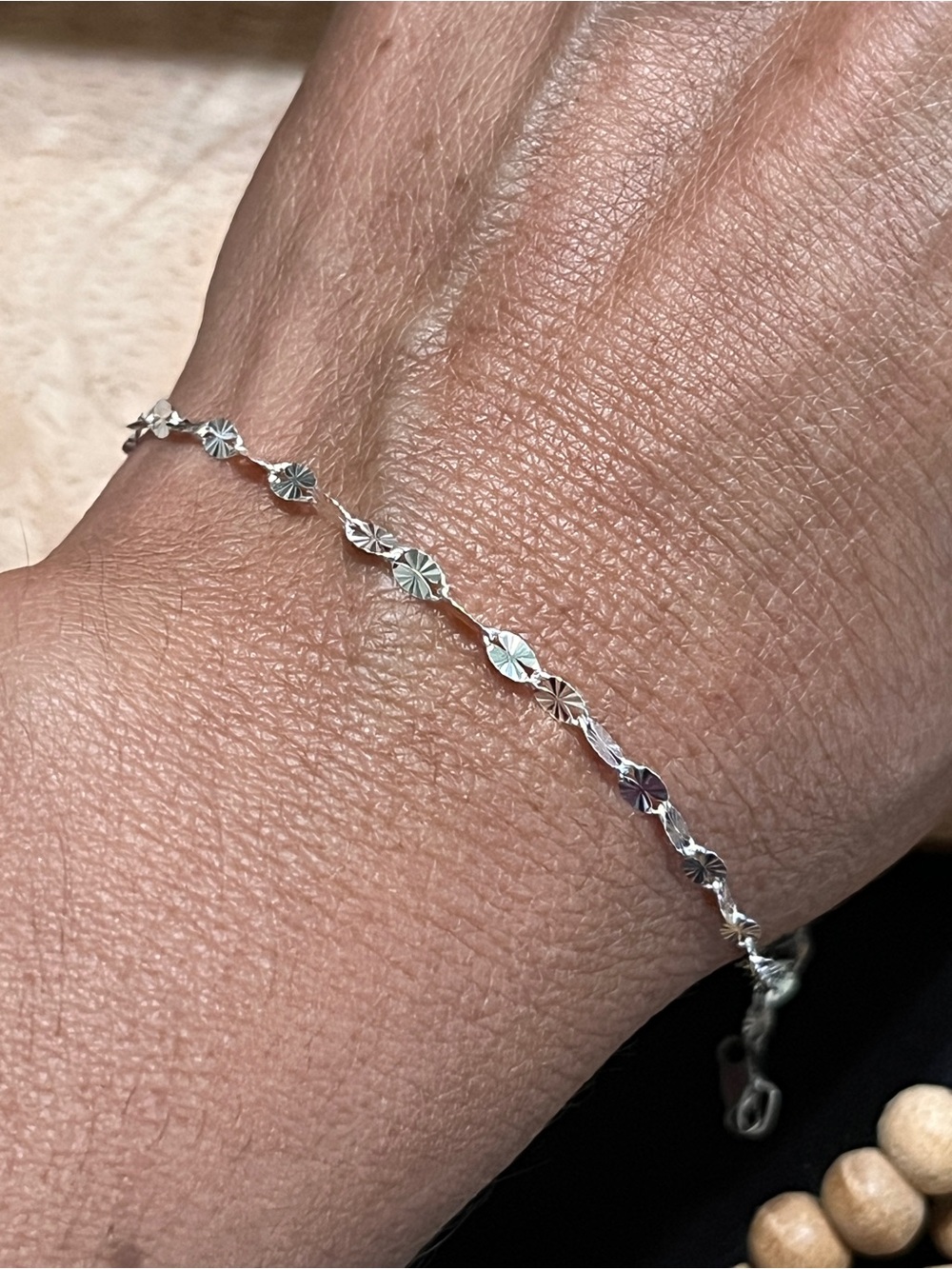 Sterling silver starburst unisex bracelet - Picture 8 of 12